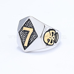 Кольца для мужчин из нержавеющей стали 316L в стиле панк&nbsp;FS-WG96F45-08