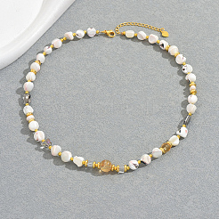 Элегантные натуральные ракушки самородки бусины ожерелья для женщин ZE2381