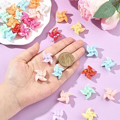 30шт УФ-покрытие непрозрачные акриловые бусины&nbsp;OACR-YW0004-16