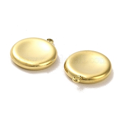 304ステンレスペンダント  フラットラウンドのチャーム  14KGP本金メッキ  16x13.5x2.5mm  穴：1.5mm&nbsp;STAS-L022-019G