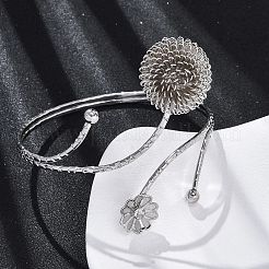 Bracelets manchettes en alliage à coussinets pour filles et femmes&nbsp;AJEW-A063-01B-P
