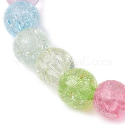 Детские круглые акриловые бусины эластичные браслеты&nbsp;BJEW-JB11558-05