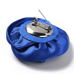 Tela de flores con broche de perlas de plástico.&nbsp;LS-JEWB-K013-01P-04