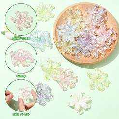 10 шт. УФ-покрытие радужными пластиковыми колпачками для бусин&nbsp;FIND-YW0007-94A