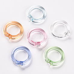 Прозрачные акриловые кольца на палец RJEW-T010-07