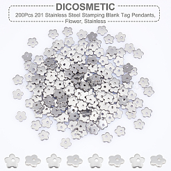 200 шт. 201 нержавеющая сталь штампованная пустая бирка подвеска STAS-DC0007-11