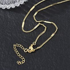 Collares de cadena de eslabones de latón de 2 mm para mujer&nbsp;KK-CBA4FD4-15G
