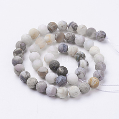 Природные бамбуковых листьев агат бисер нитей G-J376-13F-8mm