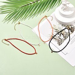 Collana con ciondolo in lega di cuore smaltato per donna ragazza&nbsp;NJEW-JN03691