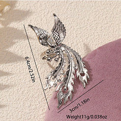 女性用合金指輪  フェニックス  プラチナ  内径: 調節可能&nbsp;WG65C04-02