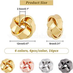 16шт 4 цвета латунные бусины&nbsp;FIND-FH0004-19