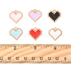 48шт 6 цвета сплава эмалевые подвески&nbsp;ENAM-FS0003-60