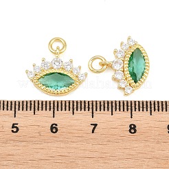 Pendenti in ottone con zirconi colorati&nbsp;KK-E800-04G