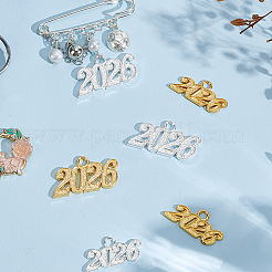 24個4スタイル亜鉛合金ペンダント  数2026  ゴールデン＆シルバー  14~18x28.5~33.5x1.5~2mm  穴：3mm  6個/スタイル&nbsp;FIND-SP0005-20
