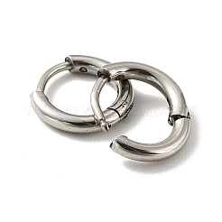 Pendientes de aro huggie de acero inoxidable 201 resistentes al deslustre&nbsp;STAS-H164-01P