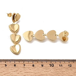 Pendientes de borla de acero inoxidable 304&nbsp;EJEW-D362-08G