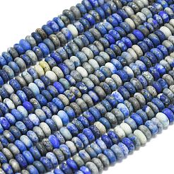 Нитки бусины из натурального ляписа-лазури G-P575-A46-4x2mm-01