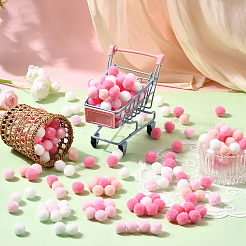 400 шт. шарики-помпоны из полиэстера 4 цветов&nbsp;DIY-SC0031-37B