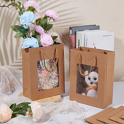 Крафт-бумага подарочные пакеты ABAG-WH0044-36B