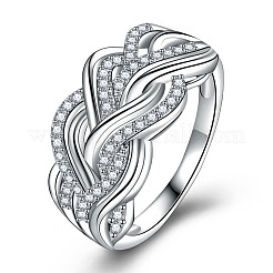 Латунные микро проложить пальцев кольца кубического циркония&nbsp;FS-WG45EDE-02