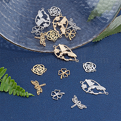 16 шт. 4 филигранных соединительных звена из нержавеющей стали 201 STAS-SC0002-51