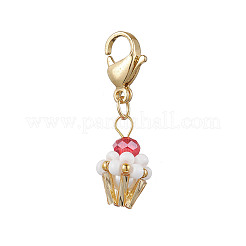Decorazioni pendenti con perline di semi di vetro&nbsp;HJEW-MZ00188-04