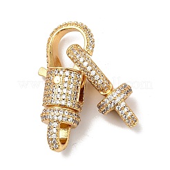 Замки из латуни с микропейвом и прозрачным фианитом KK-J301-01G