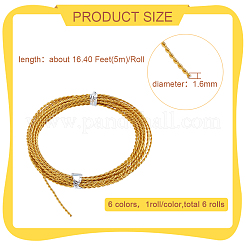 6 рулон алюминиевой проволоки 6 цветов&nbsp;ALUM-BC0001-75B