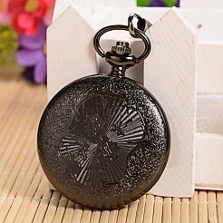 Открываться плоские круглые сплава подвеска карманные часы&nbsp;LS-WACH-L024-16