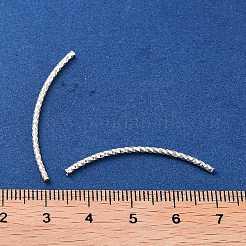 925 gebogene Rohrperlen aus Sterlingsilber&nbsp;LS-STER-H112-07B