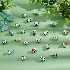 80 шт. 8 цвета ccb пластиковые европейские бусины OPDL-PH0001-04