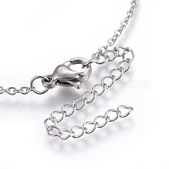 Collana con pendente in ottone con zirconia cubica&nbsp;NJEW-O108-16P