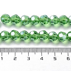 Chapelets de perles en verre électroplaqué&nbsp;X-EGLA-R015-8mm-14