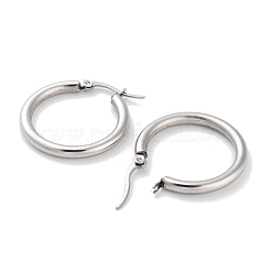 Не тускнеющее кольцо 304 нержавеющая сталь серьги-кольца для женщин и мужчин EJEW-B049-01B-P