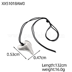 Collares colgantes de corazón de acero inoxidable 304&nbsp;NJEW-OY002-53P