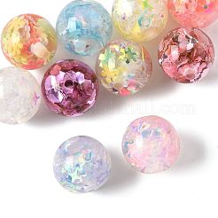 10 шт. 10-х цветная прозрачная смола с пайетками&nbsp;RESI-FS0002-25