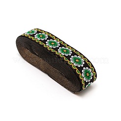 民族刺繍入りポリエステルリボン  ジャカードリボン  メタリック糸付き  花柄  カラフル  1-1/4インチ（33mm）  約10.94ヤード（10m）/バンドル&nbsp;OCOR-WH0074-07