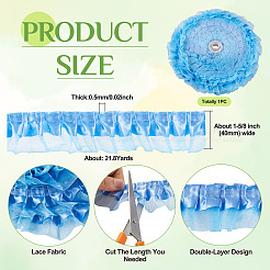 1 шт. двухслойных плиссированных атласных лент из органзы&nbsp;ORIB-TA0001-06D