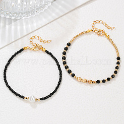 Браслеты на ногу из пластикового жемчуга&nbsp;FS-WG67DAF-01