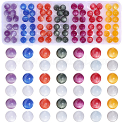 112 Stück 7 Farben transparente UV-reaktive Harzperlen&nbsp;RESI-PA0001-40B