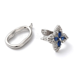 Латунные микро проложить кубического циркония раз за застежками KK-G503-26P