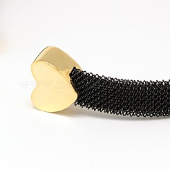 Bracelets en maille d'acier inoxydable 304&nbsp;BJEW-N225-34A