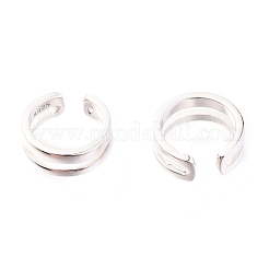 925 серьги-каффы из стерлингового серебра с родиевым покрытием EJEW-H124-07P