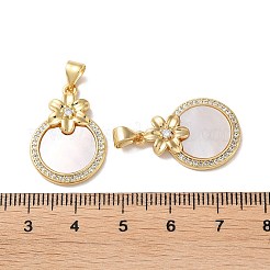 Латунные микропаве прозрачные подвески с фианитом KK-B083-16G-03