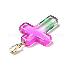 Pendentifs en verre transparent deux tons&nbsp;GLAA-A004-02A
