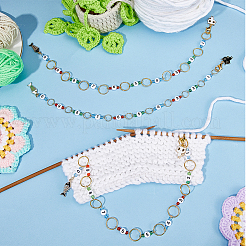 6 шт. 2 стильных акриловых бусин для вязания счетных рядов цепочек HJEW-SC0001-50