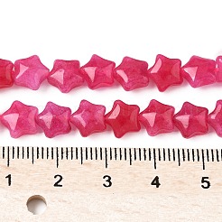 Окрашенные нити из натурального малайзийского нефрита в виде звездочек&nbsp;G-Z080-A01-03