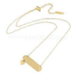 Ионное покрытие (ip) 304 нержавеющая сталь кулон в форме сердца ожерелья для женщин&nbsp;NJEW-K276-30G