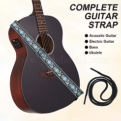 Correa de hombro ajustable para guitarra de poliéster y cuero sintético&nbsp;AJEW-CL0004-75A