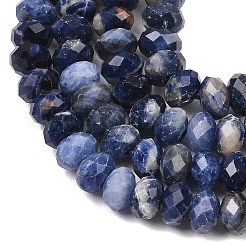 Природный содалит бисер нитей&nbsp;G-C259-A23-5x8mm